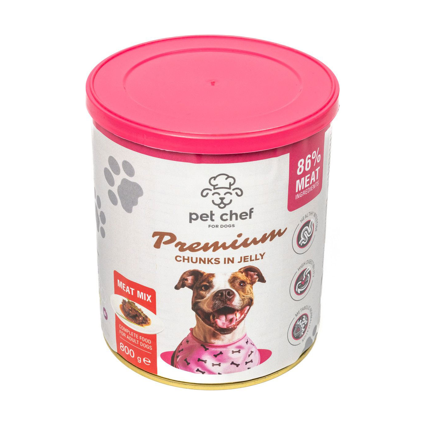 Вологий корм для собак Pet Chef Premium Chunks In Jelly м'ясний мікс, 800 г